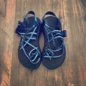 Multi-color Blue Chaco Sandals